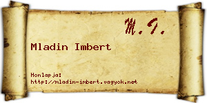 Mladin Imbert névjegykártya